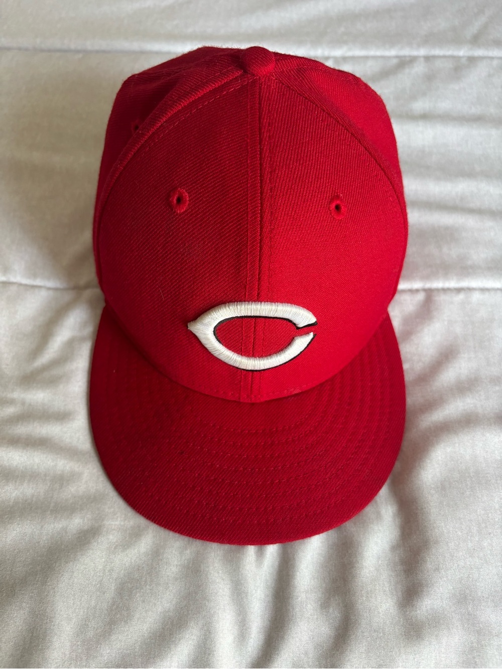 New Era Kids Red Baseball Cap with White Emblem